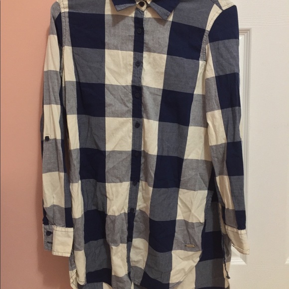 Flowing Flannel in Blue and White - Picture 2 of 3